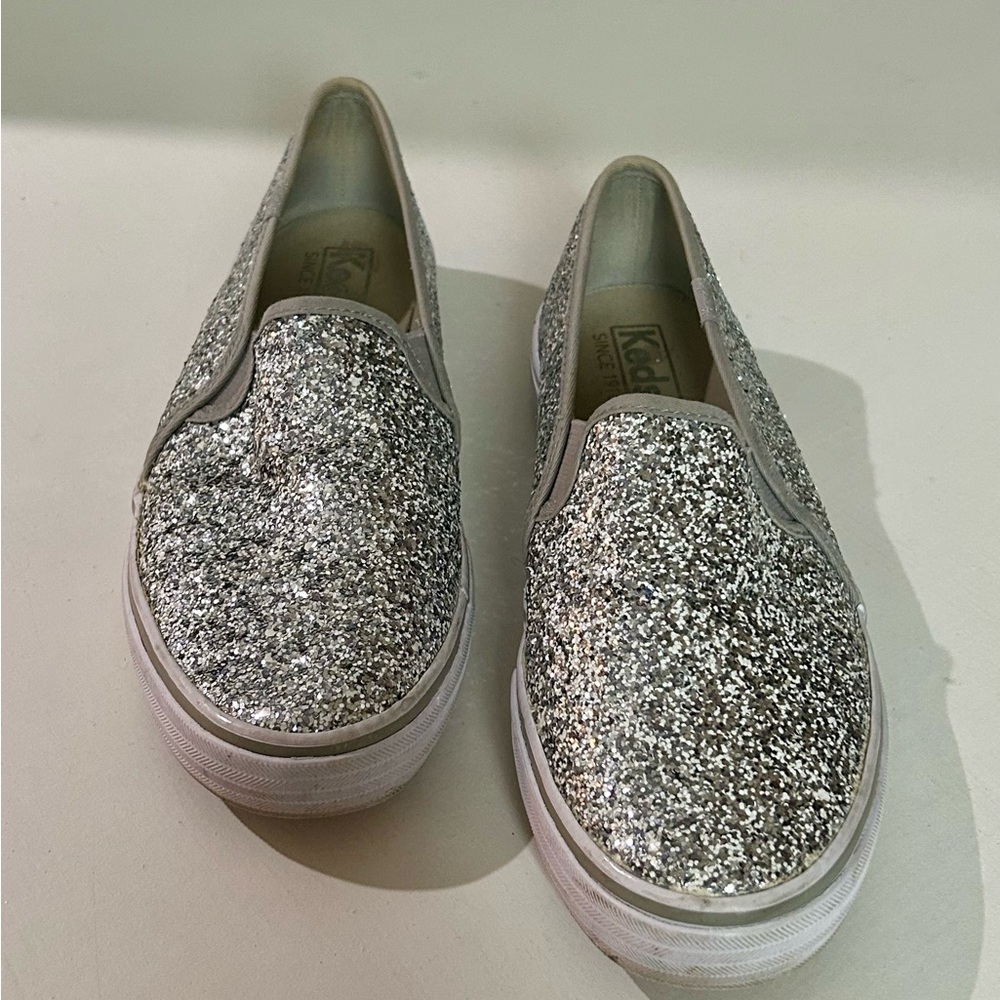 Keds Sparkling Silver Slip-On Shoes